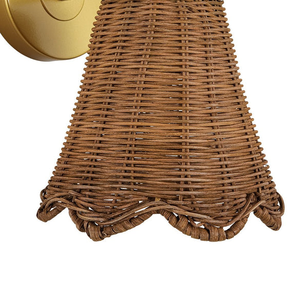 Chandelierias - Coastal Grandeur 1 - Light Rattan Wall sconce - Wall Light - Gold - 2 - Pack