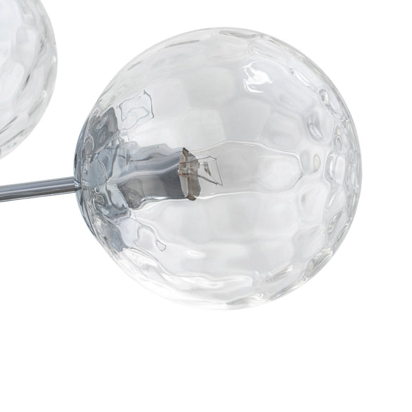 Chandelierias-Contemporary 13-Light Textured Glass Dandelion Sputnik Sphere Chandelier-Chandeliers-Silver-
