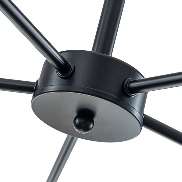 Chandelierias - Contemporary 5 - Light Hand Blown Glass Gradient Glass Globe Chandelier - Chandelier - Black -