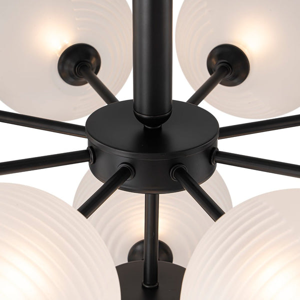 Chandelierias - Decorative 13 - Light Cluster Bubble Grape Chandelier - Chandeliers - Black -