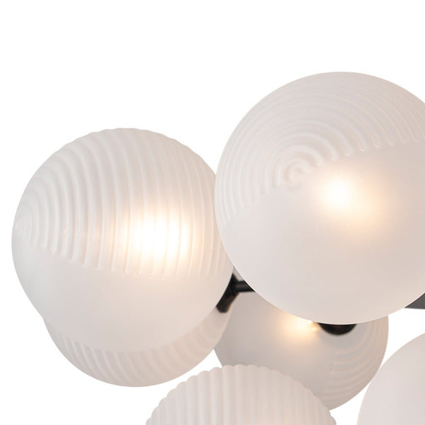 Chandelierias - Decorative 13 - Light Cluster Bubble Grape Chandelier - Chandeliers - Black -