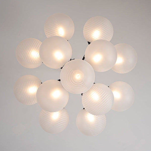 Chandelierias - Decorative 13 - Light Cluster Bubble Grape Chandelier - Chandeliers - Black -