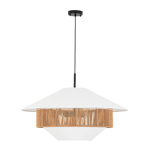 Chandelierias - Flying Saucer 4 - Light Hemp Rope Accents Fabric Pendant - Pendants - Black -