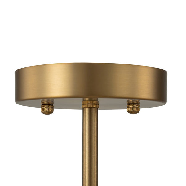 Chandelierias - Glam 3 - Light Water Patterned Glass Semi - Flush Bubble Chandelier - Chandelier - Brass -