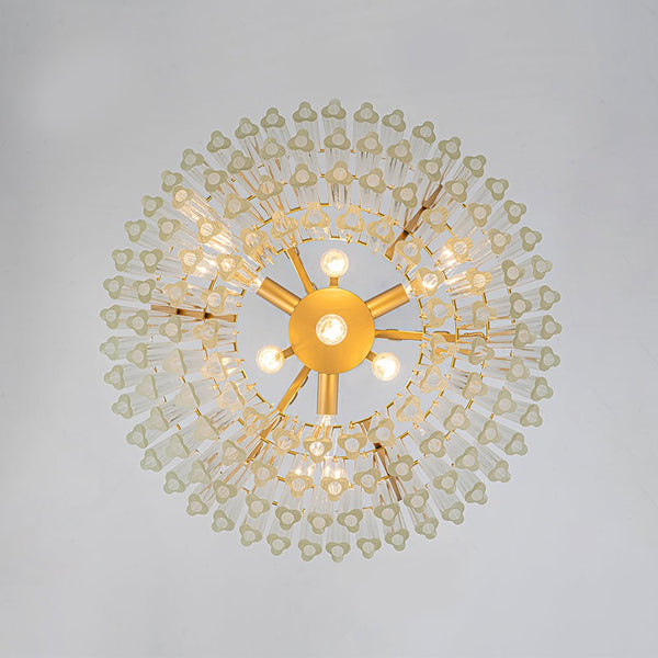 Chandelierias - Glam 7 - Light Sculptural Angled - Cut Glass Cascading Tiered Chandelier - Chandeliers - Brass -