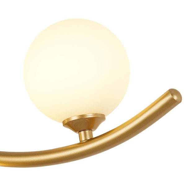 Chandelierias - Glam Modern 3 - Light Flower Branch Linear Semi - Flush Wall Sconce - Wall Light - Brass - 2 - Pack