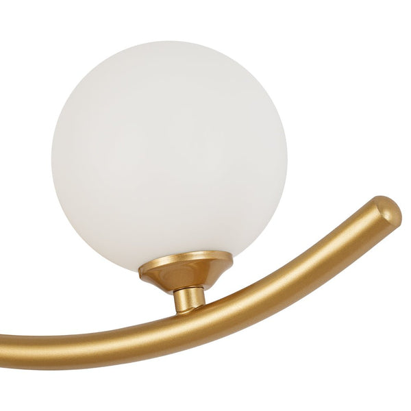 Chandelierias - Glam Modern 3 - Light Flower Branch Linear Semi - Flush Wall Sconce - Wall Light - Brass - 2 - Pack