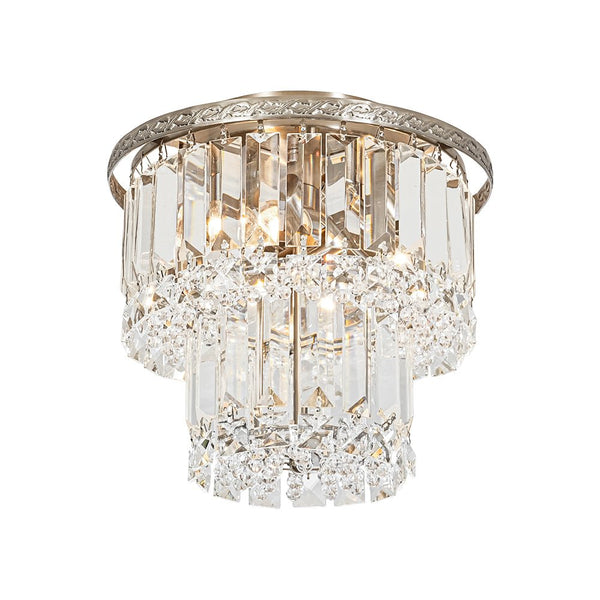Chandelierias - Glam Tiered Cake - shaped Faceted Crystal Flush Mount - Flush Mount - 5 - Light -