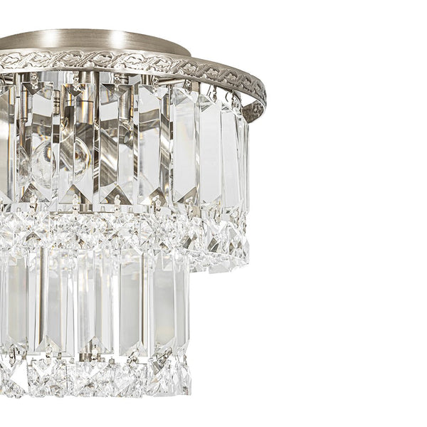 Chandelierias - Glam Tiered Cake - shaped Faceted Crystal Flush Mount - Flush Mount - 5 - Light -