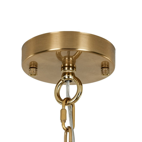 Chandelierias - Gorgeous 4 - Light Crystal Drum Pendant - Pendant - Brushed Brass -