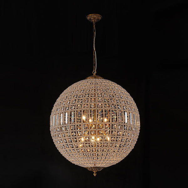 Chandelierias - Gorgeous Entangled Beads Faceted Crystal Globe Pendant - Chandeliers - 1 - Light -