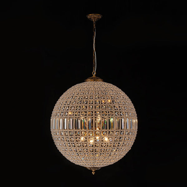 Chandelierias - Gorgeous Entangled Beads Faceted Crystal Globe Pendant - Chandeliers - 1 - Light -