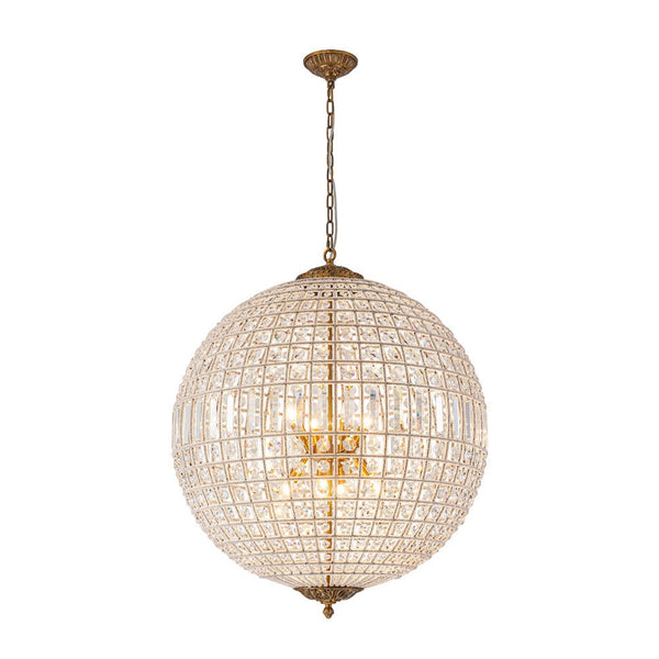 Chandelierias - Gorgeous Entangled Beads Faceted Crystal Globe Pendant - Chandeliers - 1 - Light -