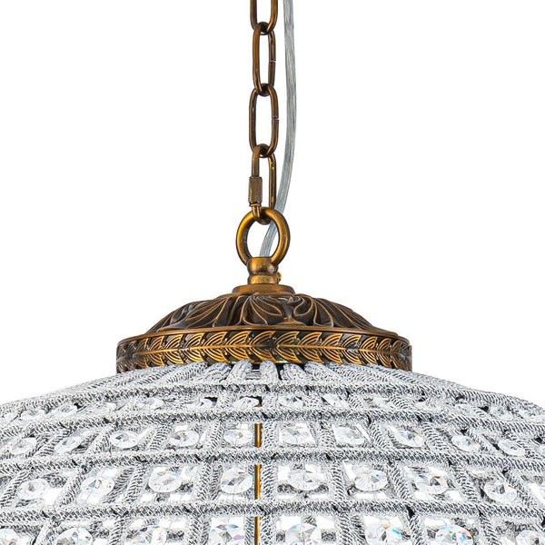 Chandelierias - Gorgeous Entangled Beads Faceted Crystal Globe Pendant - Chandeliers - 1 - Light -