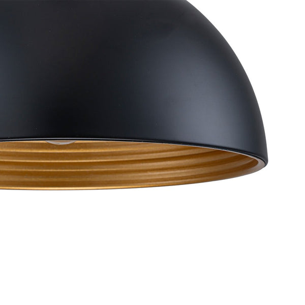 Chandelierias - Industrial 1 - Light Dual - layer Dome Pendant - Pendants - Matte Black -