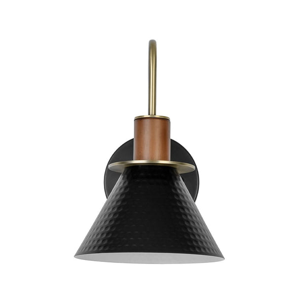 Chandelierias - Industrial 1 - Light hammered Horn Shape Wall Sconce - Wall Light - Brass -