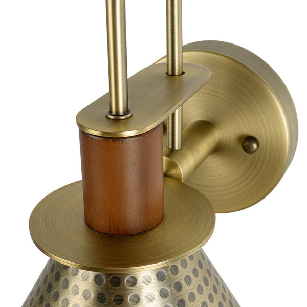 Chandelierias - Industrial 1 - Light hammered Horn Shape Wall Sconce - Wall Light - Brass -