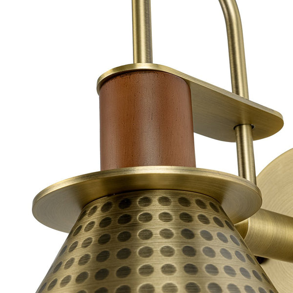 Chandelierias - Industrial 1 - Light hammered Horn Shape Wall Sconce - Wall Light - Brass -