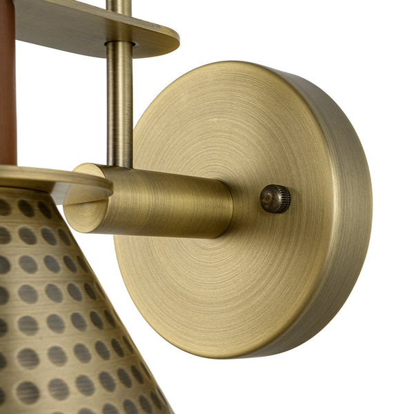 Chandelierias - Industrial 1 - Light hammered Horn Shape Wall Sconce - Wall Light - Brass -