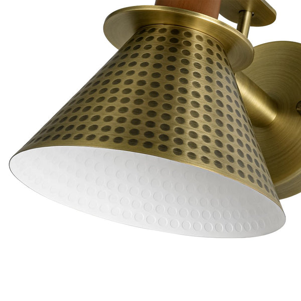 Chandelierias - Industrial 1 - Light hammered Horn Shape Wall Sconce - Wall Light - Brass -