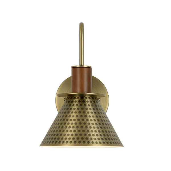 Chandelierias - Industrial 1 - Light hammered Horn Shape Wall Sconce - Wall Light - Brass -