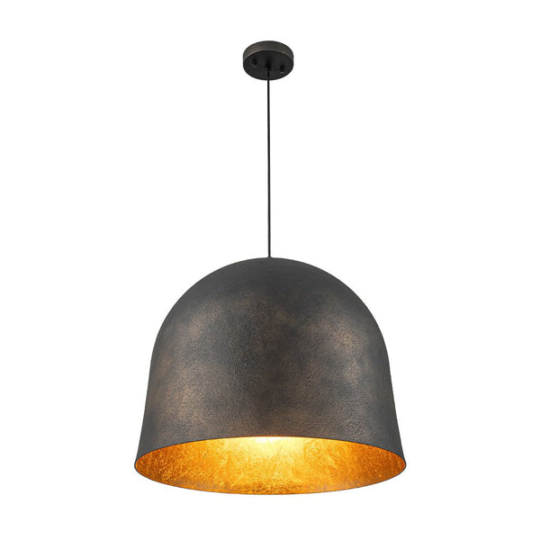 Chandelierias - Industrial Antique Style 1 - Light Metal Dome Pendant - Pendant - Black -