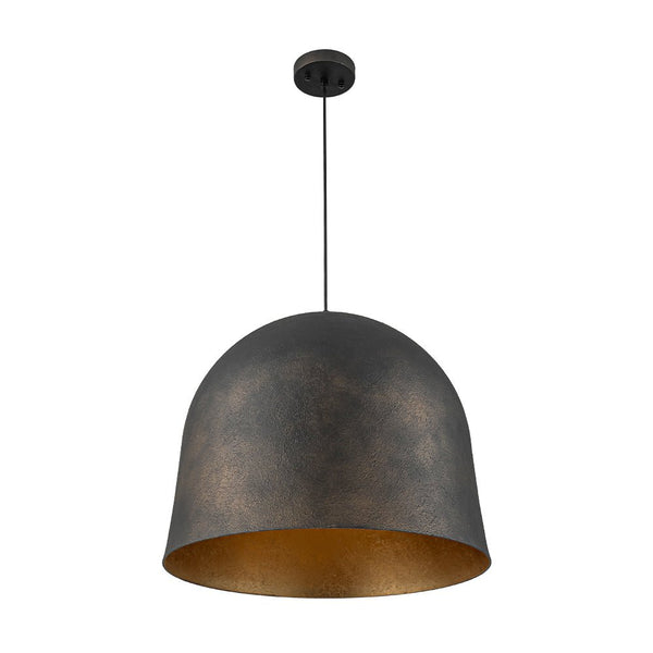 Chandelierias - Industrial Antique Style 1 - Light Metal Dome Pendant - Pendant - Black -