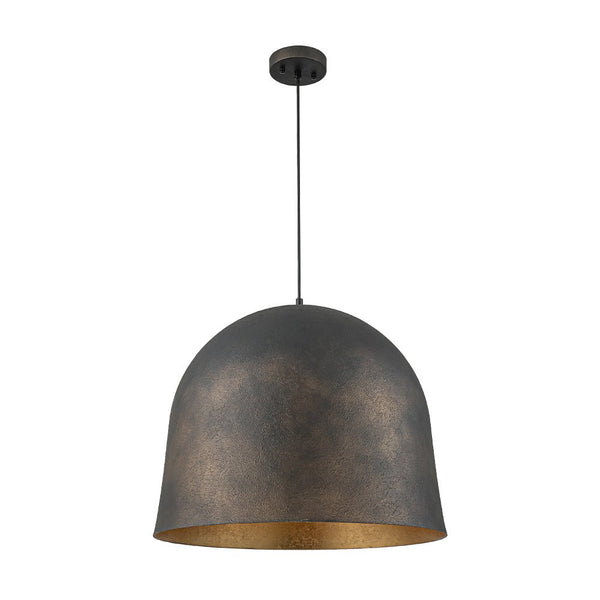 Chandelierias - Industrial Antique Style 1 - Light Metal Dome Pendant - Pendant - Black -
