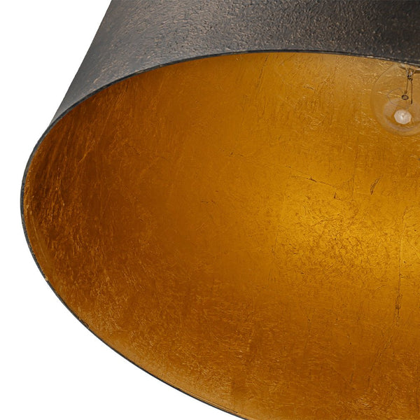 Chandelierias - Industrial Antique Style 1 - Light Metal Dome Pendant - Pendant - Black -