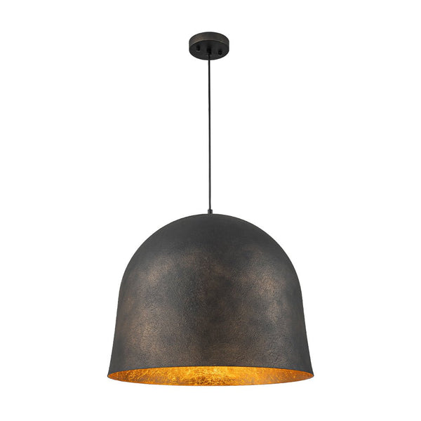 Chandelierias - Industrial Antique Style 1 - Light Metal Dome Pendant - Pendant - Black -