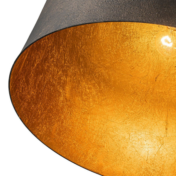 Chandelierias - Industrial Antique Style 1 - Light Metal Dome Pendant - Pendant - Black -