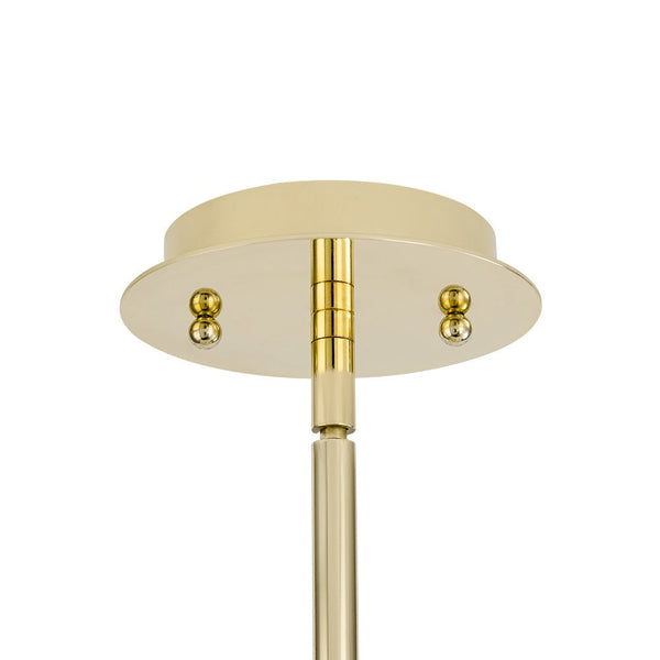 Chandelierias - Luxury Single - Light Glitter Crystal Accents Orb Pendant - Pendant - Polished Gold -