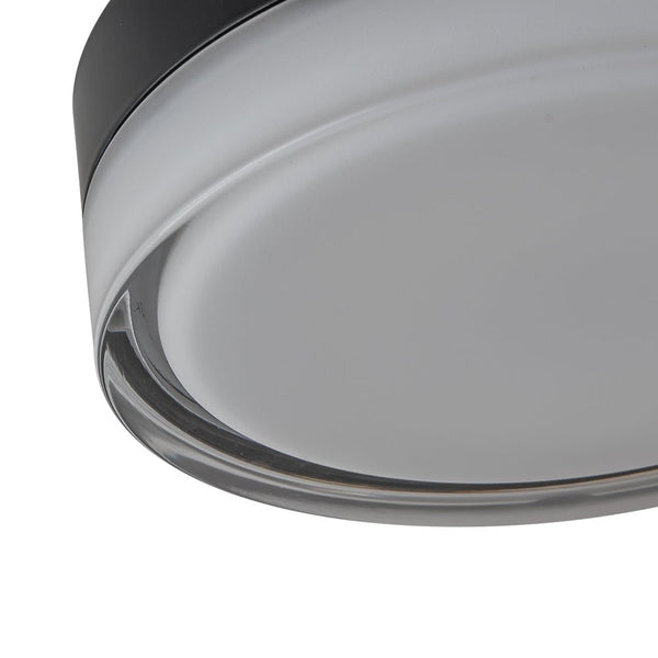 Chandelierias-Matte Black Modern Dimmable LED Glass Flush Mount-Flush Mount-11 in.-