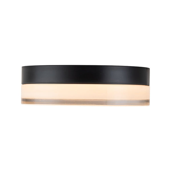 Chandelierias-Matte Black Modern Dimmable LED Glass Flush Mount-Flush Mount-11 in.-