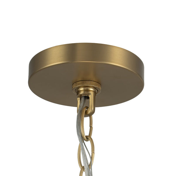 Chandelierias - Mid - century 5 - Light Candle Style Swooping Arm Chandelier - Chandelier - Brass -