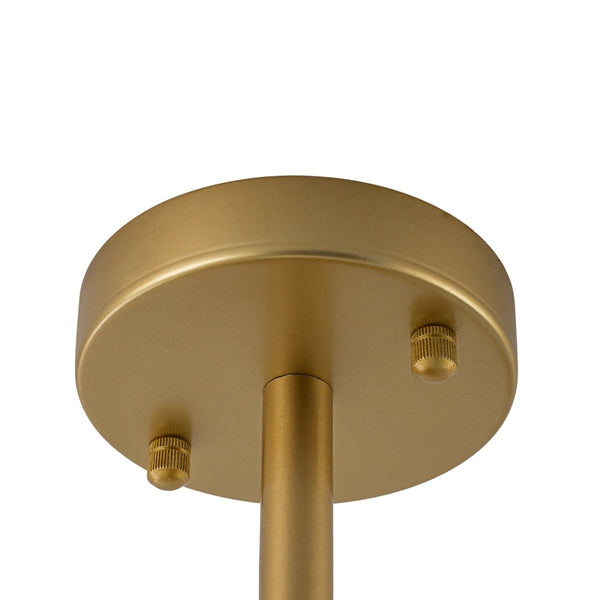 Chandelierias - Mid - Century 6 - Light Frosted Glass Linear Sputnik Semi Flush Mount - Semi Flush - 6 Bulbs -