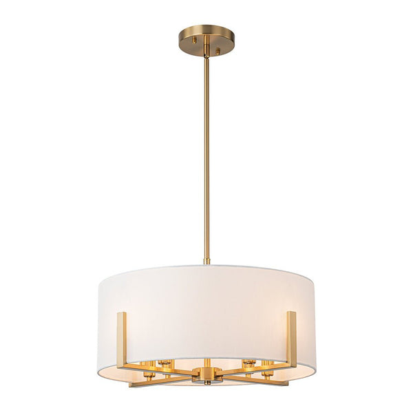 Chandelierias - Mid - century 8 - Light Drum Semi - Flush Mount /Pendant - Chandeliers - Black -