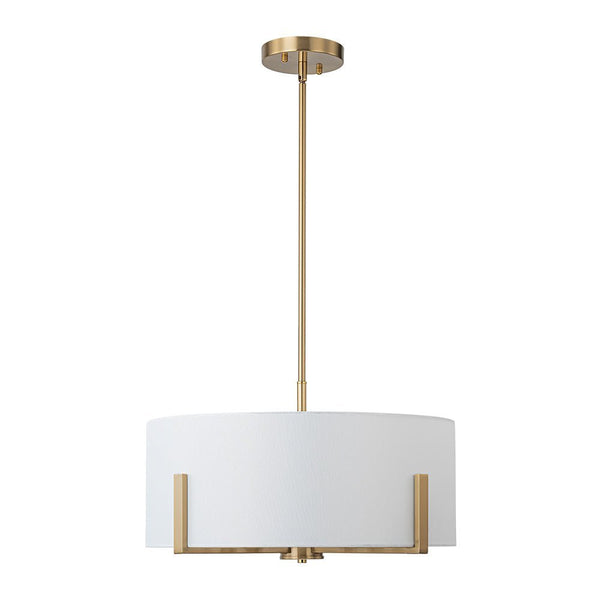 Chandelierias - Mid - century 8 - Light Drum Semi - Flush Mount /Pendant - Chandeliers - Black -