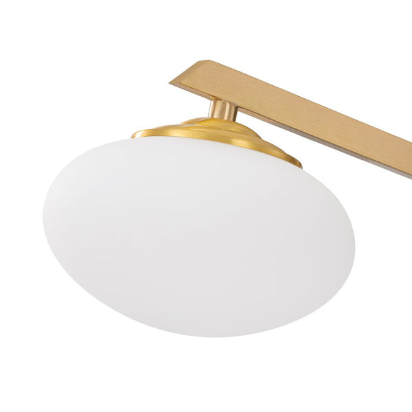 Chandelierias - Mid - century Asymmetry Oval Glass Sputnik Semi - flush Mount chandelier - Chandeliers - 4 Bulbs - Brushed Brass