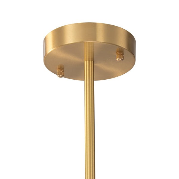 Chandelierias - Mid - century Asymmetry Oval Glass Sputnik Semi - flush Mount chandelier - Chandeliers - 4 Bulbs - Brushed Brass