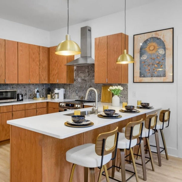 Chandelierias - Mid - Century Dome Brass Pendant Light - Pendant -