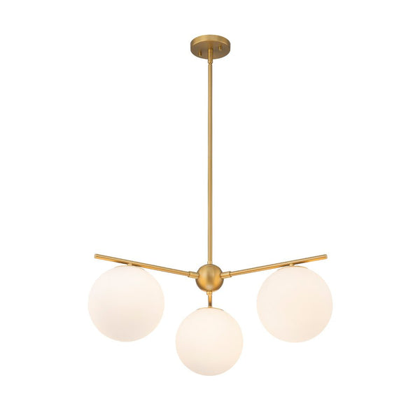 Chandelierias - Mid - century Milky White Glass Globe Sputnik Tiered Chandelier - Chandelier - 1 - Tier -