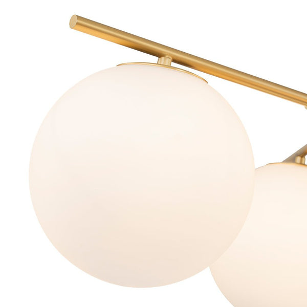 Chandelierias - Mid - century Milky White Glass Globe Sputnik Tiered Chandelier - Chandelier - 1 - Tier -