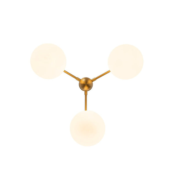 Chandelierias - Mid - century Milky White Glass Globe Sputnik Tiered Chandelier - Chandelier - 1 - Tier -