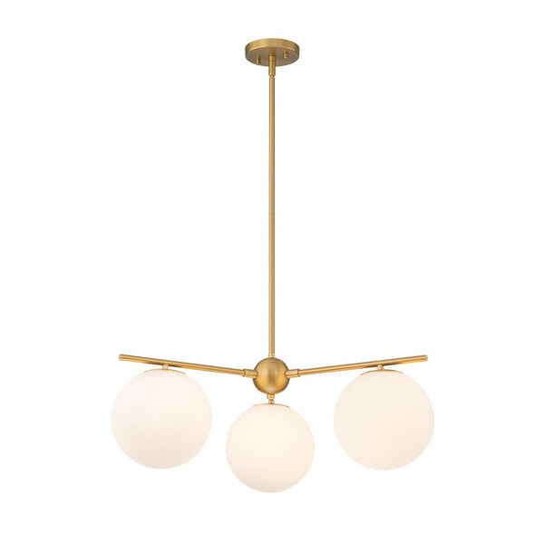 Chandelierias - Mid - century Milky White Glass Globe Sputnik Tiered Chandelier - Chandelier - 1 - Tier -