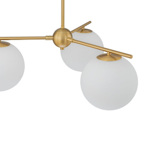 Chandelierias - Mid - century Milky White Glass Globe Sputnik Tiered Chandelier - Chandelier - 1 - Tier -