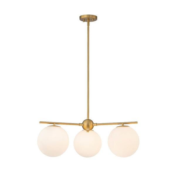 Chandelierias - Mid - century Milky White Glass Globe Sputnik Tiered Chandelier - Chandelier - 1 - Tier -