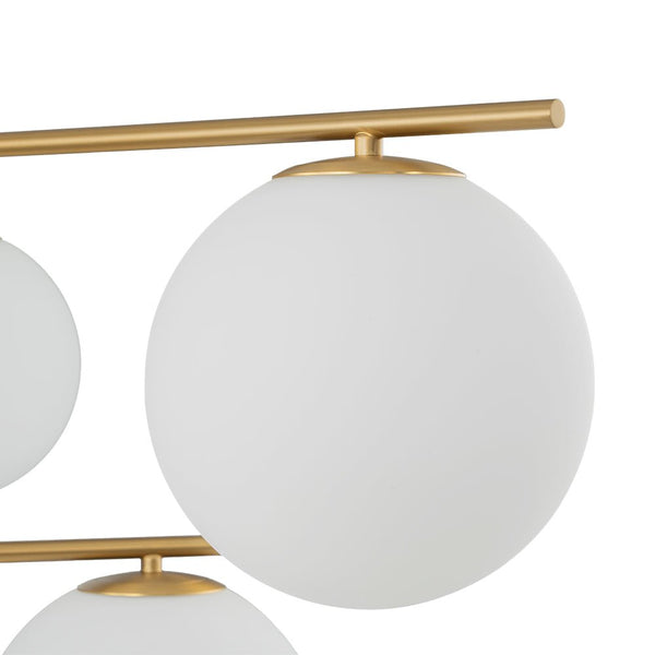 Chandelierias - Mid - century Milky White Glass Globe Sputnik Tiered Chandelier - Chandelier - 1 - Tier -