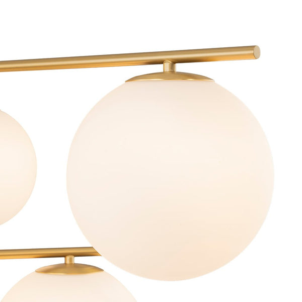 Chandelierias - Mid - century Milky White Glass Globe Sputnik Tiered Chandelier - Chandelier - 1 - Tier -