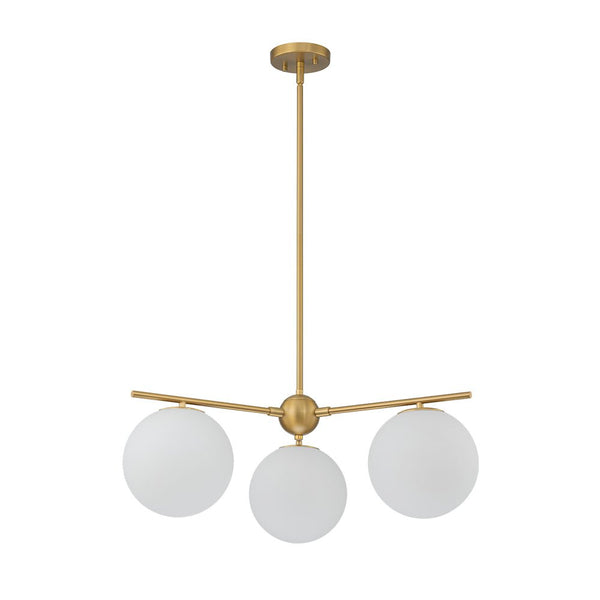 Chandelierias - Mid - century Milky White Glass Globe Sputnik Tiered Chandelier - Chandelier - 1 - Tier -